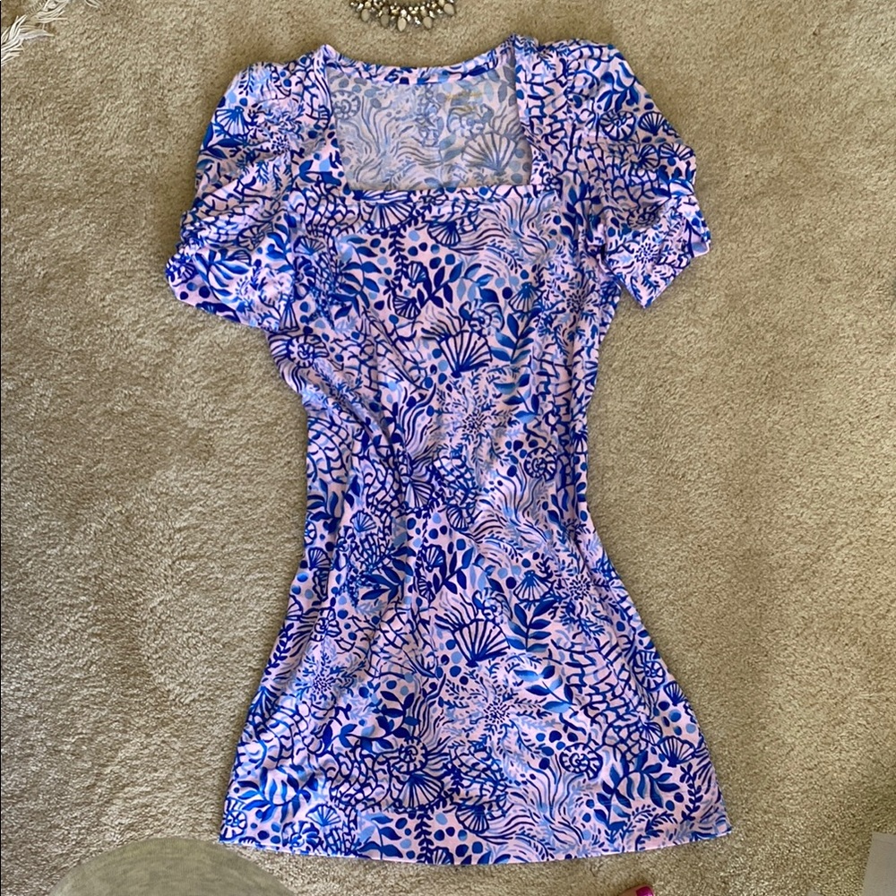 Lilly Pulitzer Blue and Pink Women's Dress, S, NWOT - Picture 10 of 10